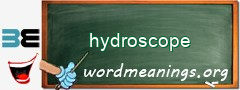 WordMeaning blackboard for hydroscope